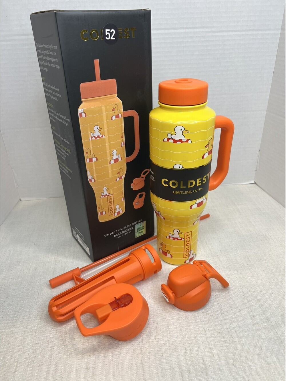 COLDEST Limitless 46oz Baby Duckies Bottle Limited Edition